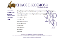 Tablet Screenshot of chaosekosmos.it